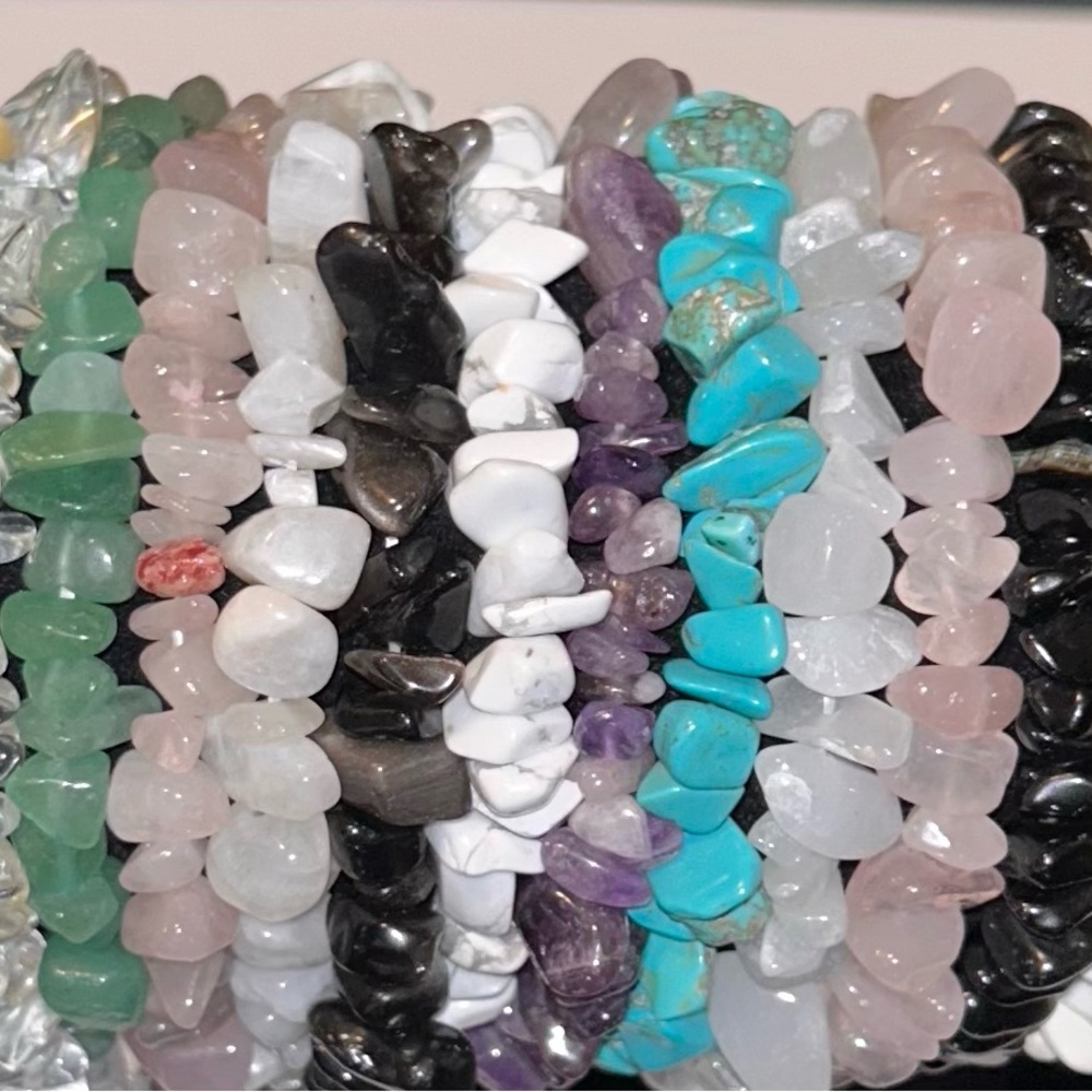 Multicolor Gemstone Chip Bracelets Set - image 3